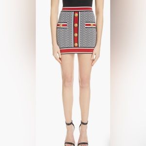 Balmain Monogram Knit Skirt